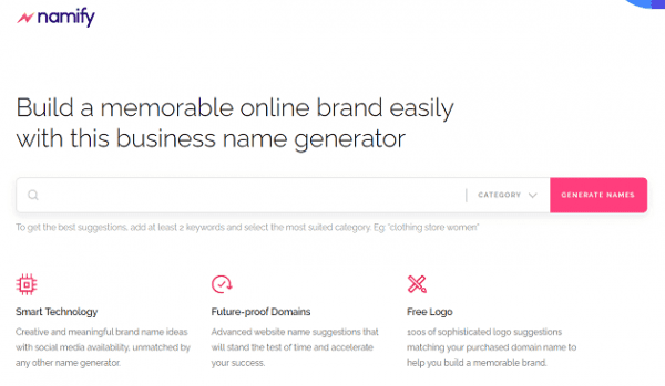 How to Find New and Expired Domains: 15 Best Tools to Generate Domain & Business Names 2 Namify