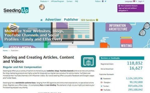 20 Best Websites to Get Sponsored Posts for Your Blog 4 /Seeding-Up