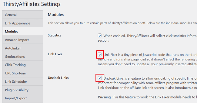 ThirstyAffiliates Review: Features, Pricing, Pros & Cons 9 Uncloak-links