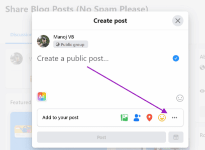 Facebook group poll