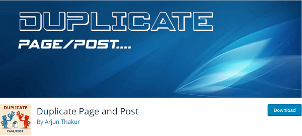 Duplicate page post