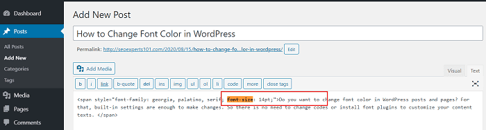 How to Change Font in WordPress Without Coding (Any Theme) 8 change font size wordpress