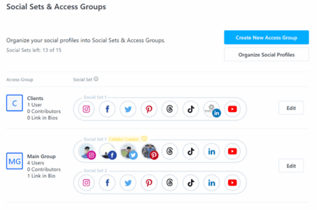 Later access groups