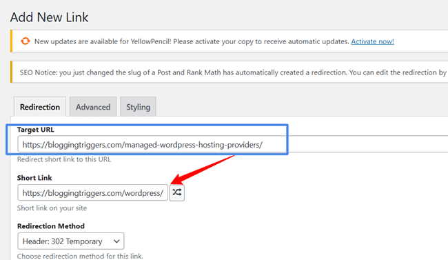 Add Link ‹ Blogging Triggers — WordPress
