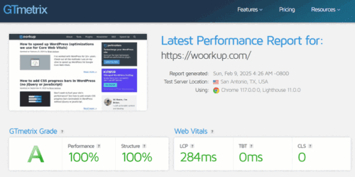 Kinsta speed