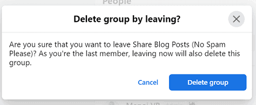 delete facebook group
