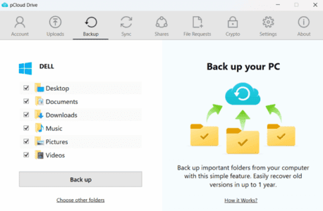 pCloud backup