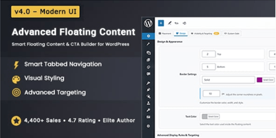 Advanced Floating Content Advanced Floating Content