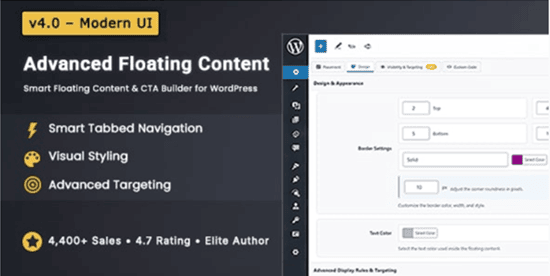Advanced Floating Content