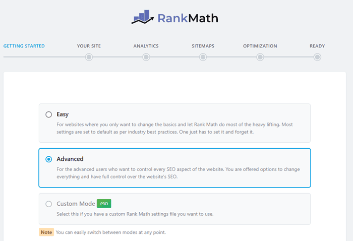 Rank Math setup