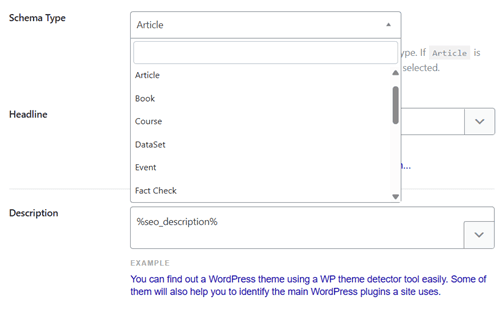 Schema settings
