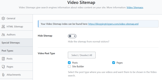 Video sitemap Video sitemap