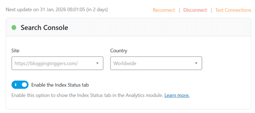 analytics settings