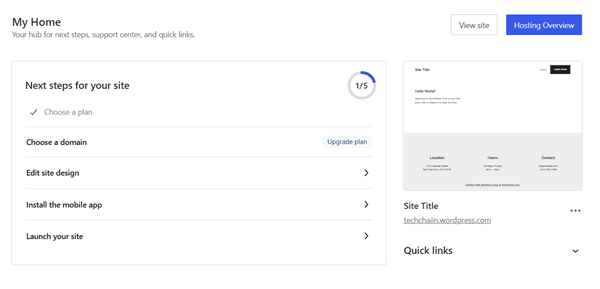 wordpress com setup