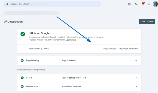 Google URL inspection tool Google URL inspection tool