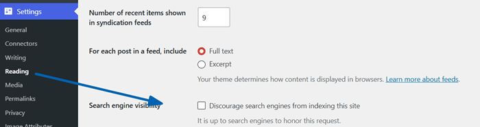 SEARCH ENGINE VISIBILITY SETTINGS SEARCH ENGINE VISIBILITY SETTINGS