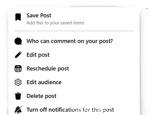 edit facebook post