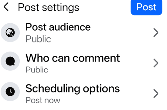how to schedule a facebook profile post